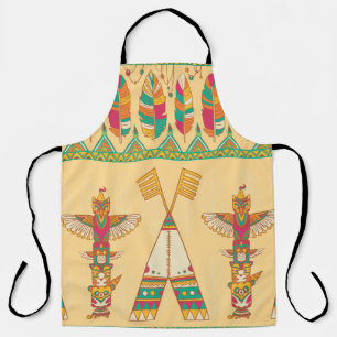 Native American Indigenous Ornamental Background. Apron