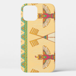 Native American Indigenous Ornamental Background. iPhone 12 Case