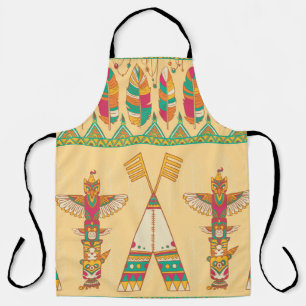 Native american indigenous ornamental seamless pat apron