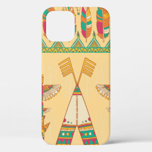 Native american indigenous ornamental seamless pat iPhone 12 case