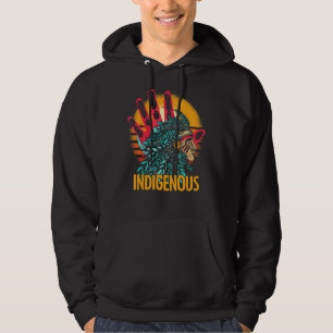 Native American Indigenous Red Hand Indian Blood Hoodie