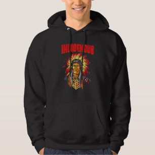 Native American Indigenous Red Hand Indian Blood T Hoodie