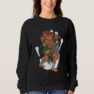 Native American Indigenous Red Hand Indian Blood T Sweatshirt