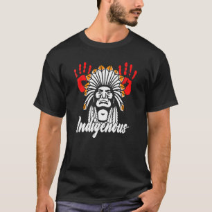 Native American Indigenous Red Hand Indian Blood T T-Shirt