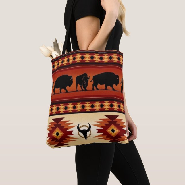 Native American Indigenous Tote Bag (Close Up)
