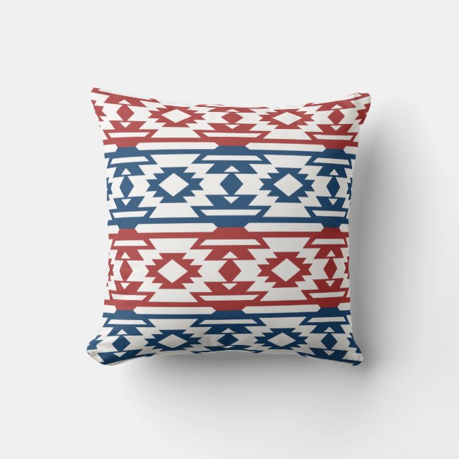 Native American Inspired, Timeless Tribal Patterns Cushion (Front)