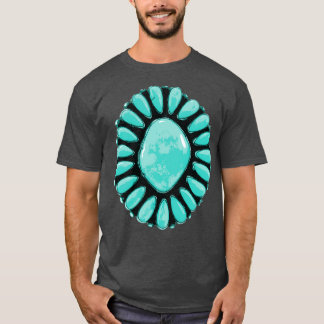 Native American Inspired Turquoise Jewellery Clust T-Shirt