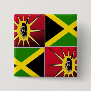 Native american-Jamaican 15 Cm Square Badge