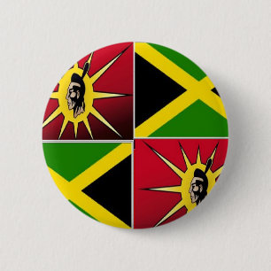 Native american-Jamaican 6 Cm Round Badge