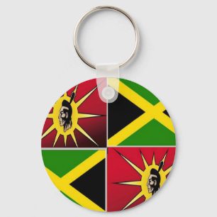 Native american-Jamaican Key Ring