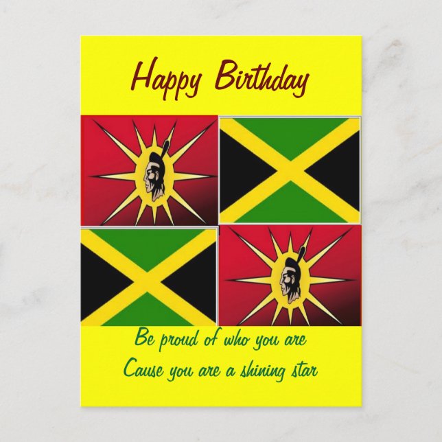 Native american-Jamaican Postcard (Front)