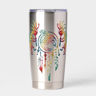Native American Kokopelli Whale Dreamcatcher 1 Insulated Tumbler