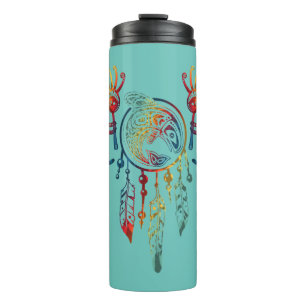 Native American Kokopelli Whale Dreamcatcher 1 Thermal Tumbler