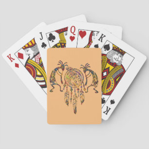Native American Kokopelli Whale Dreamcatcher 2 Playing Cards
