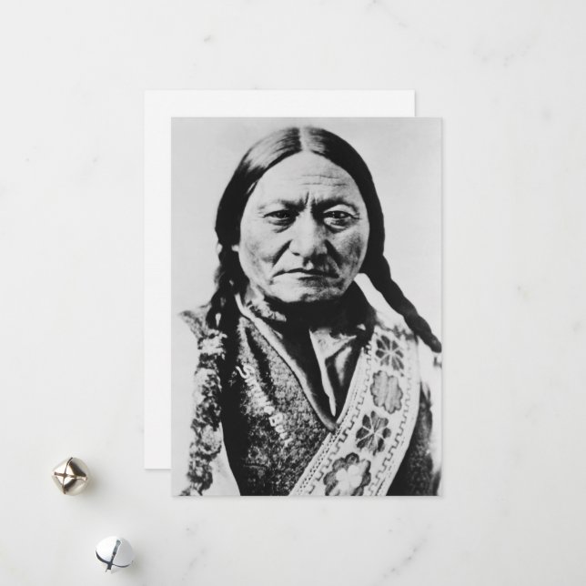 Native American: Lakota Sitting Bull Fort Buford Holiday Card (Front/Back In Situ)