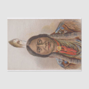 Native American: Lakota Sitting Bull, Smoking Ad Tissue Paper