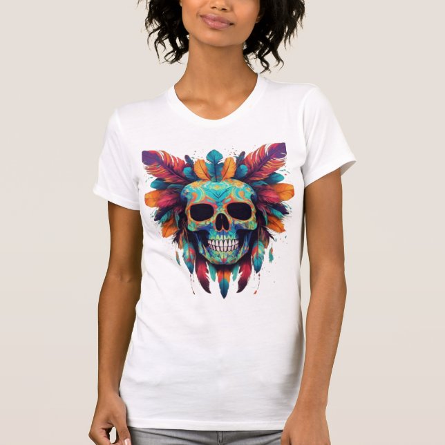Native American Linework Tattoo T-Shirt (Front)