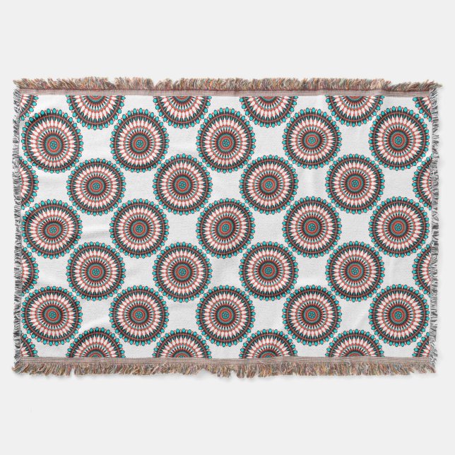 Native American Mandala Throw Blanket (Front)