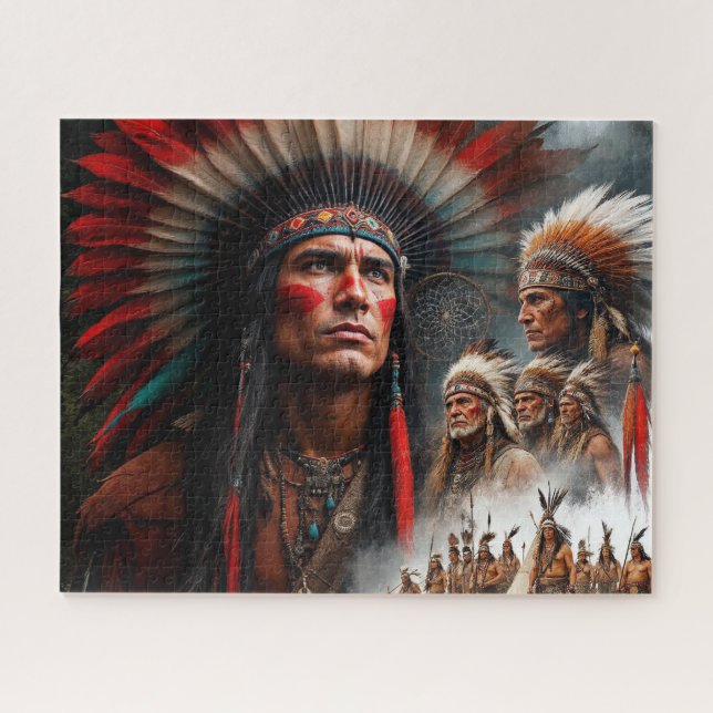 Native American Men Jigsaw Puzzle (Horizontal)