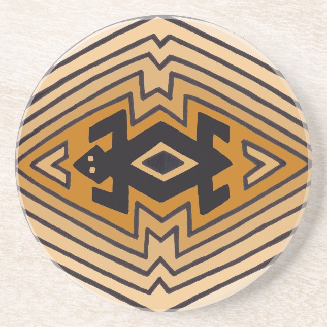 Native American Mimbres Bear Coaster (Front)