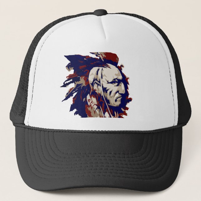 Native American Mohawk Trucker Hat (Front)