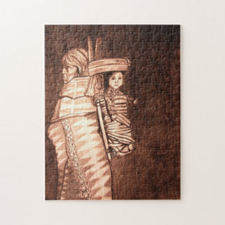NATIVE AMERICAN MOTHER AND PAPOOSE   JIGSAW PUZZLE