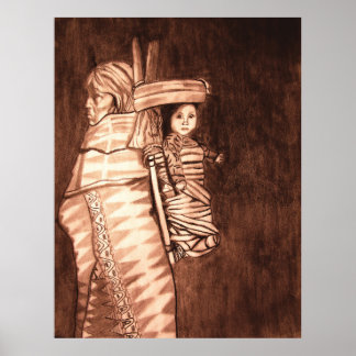 NATIVE AMERICAN MOTHER AND PAPOOSE POSTER