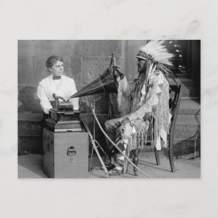 Native American Music, 1915 Postcard