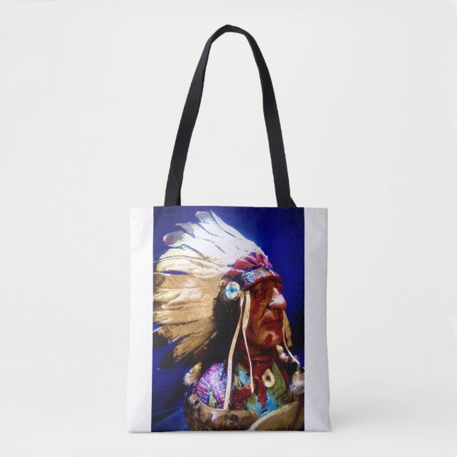 Native American "Omaha Chief" Tote Bag (Front)