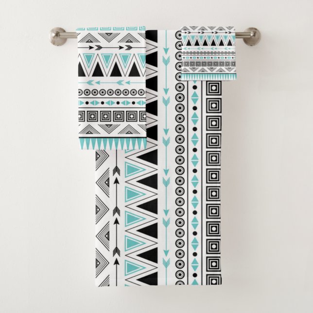 Native American Pattern Bath Towel Set (Insitu)