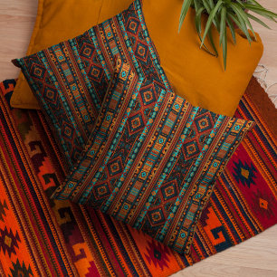 Native American Pattern Boho Culture Abstract Arts Cushion