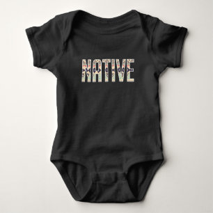 Native American Pattern Indian Apache Baby Bodysuit