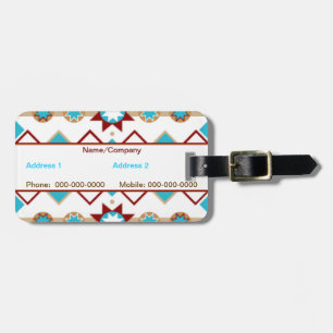 Native American Pattern Luggage Tag