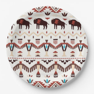 Native American Pattern Paper Plate