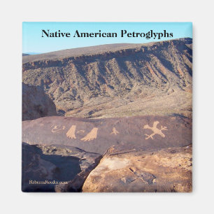 Native American Petroglyphs Photo Magnet