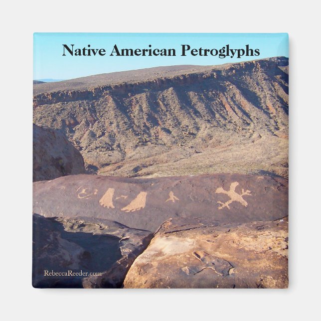Native American Petroglyphs Photo Magnet (Front)
