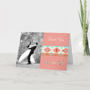 Native American Photo Wedding Thank You Card