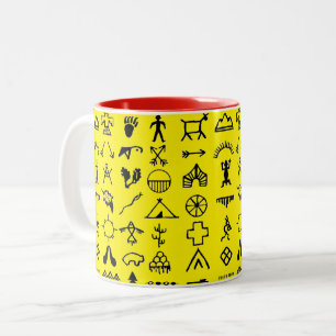 Native American Picture Symbols Coffee Mug