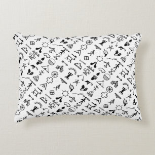 Native American Picture Symbols Decorative Cushion