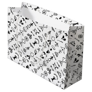 Native American Picture Symbols Large Gift Bag