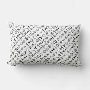 Native American Picture Symbols Lumbar Cushion