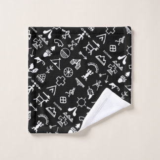 Native American Picture Symbols Wash Cloth