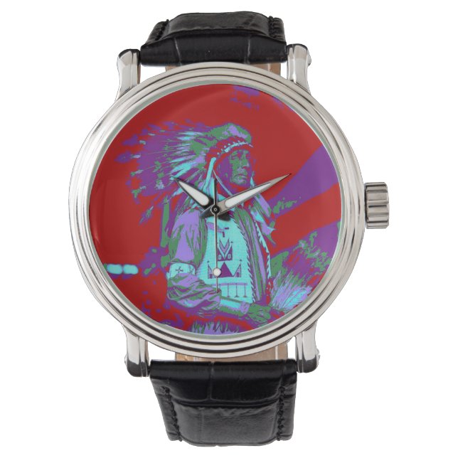 Native American Pop Art Watch (Front)