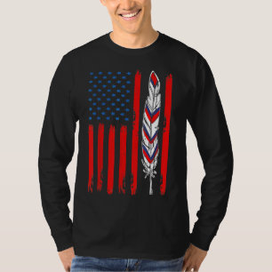 Native American Pride Usa Flag T-Shirt