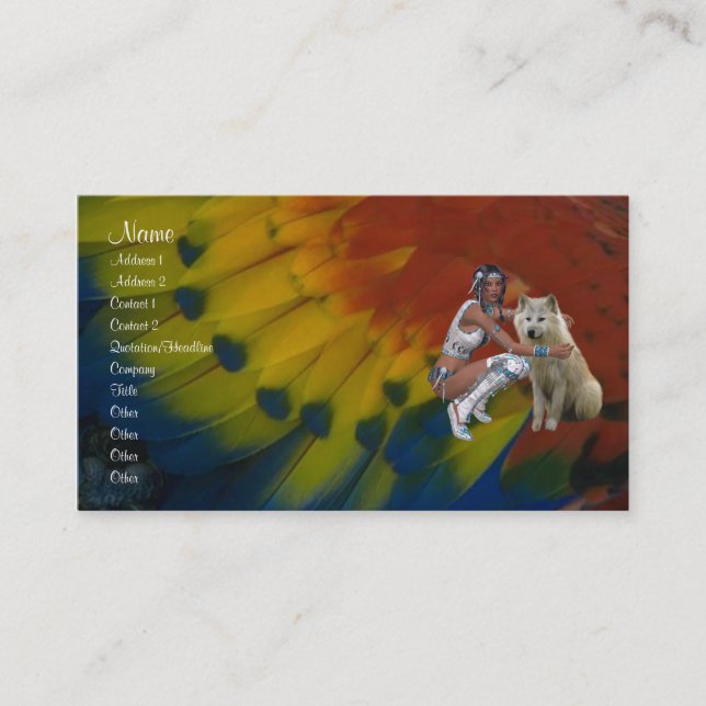 Native American Profile Card (Front)