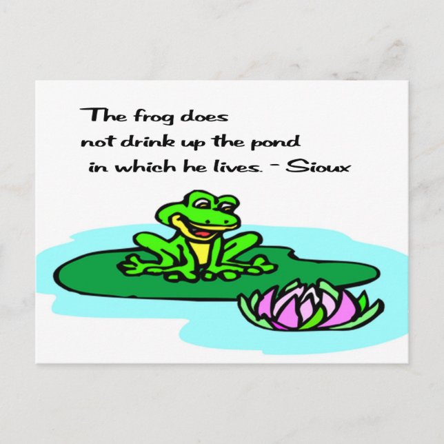 Native American Proverb Postcard (Front)