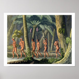 Native American Puri Tribesmen in their Forest, fr Poster