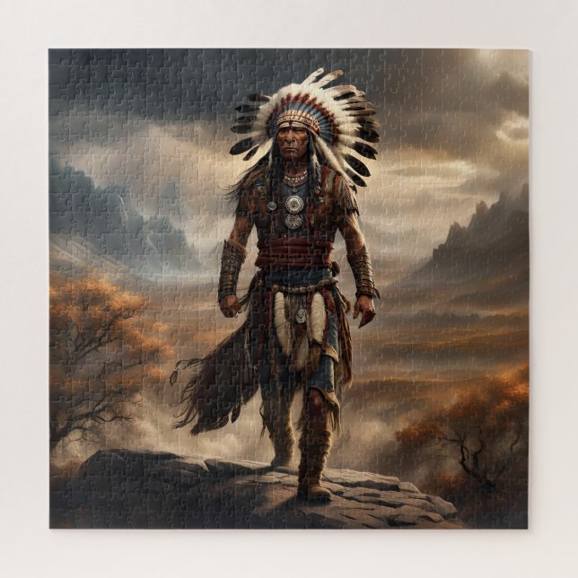 Native American Puzzle (Vertical)