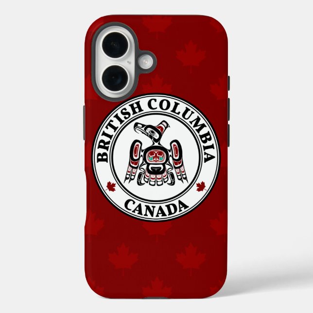 Native American Red Black Art Kaigani Thunderbird Case-Mate iPhone Case (Back)