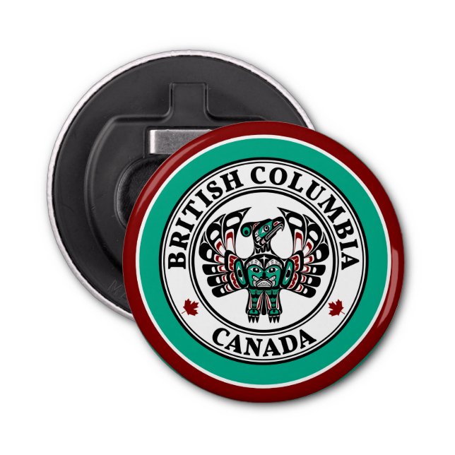 Native American Red Black Haida Art Thunderbird Bottle Opener (Front)